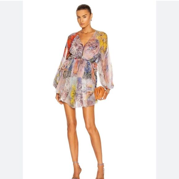 NWT zimmermann luminous tie side dress SIZE 0
